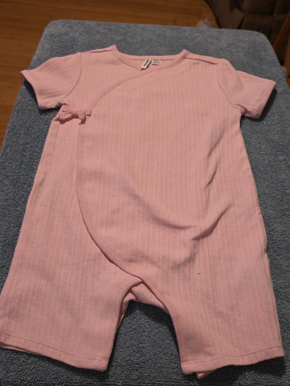 Pink Short-Sleeve Infant One-Piece Romper